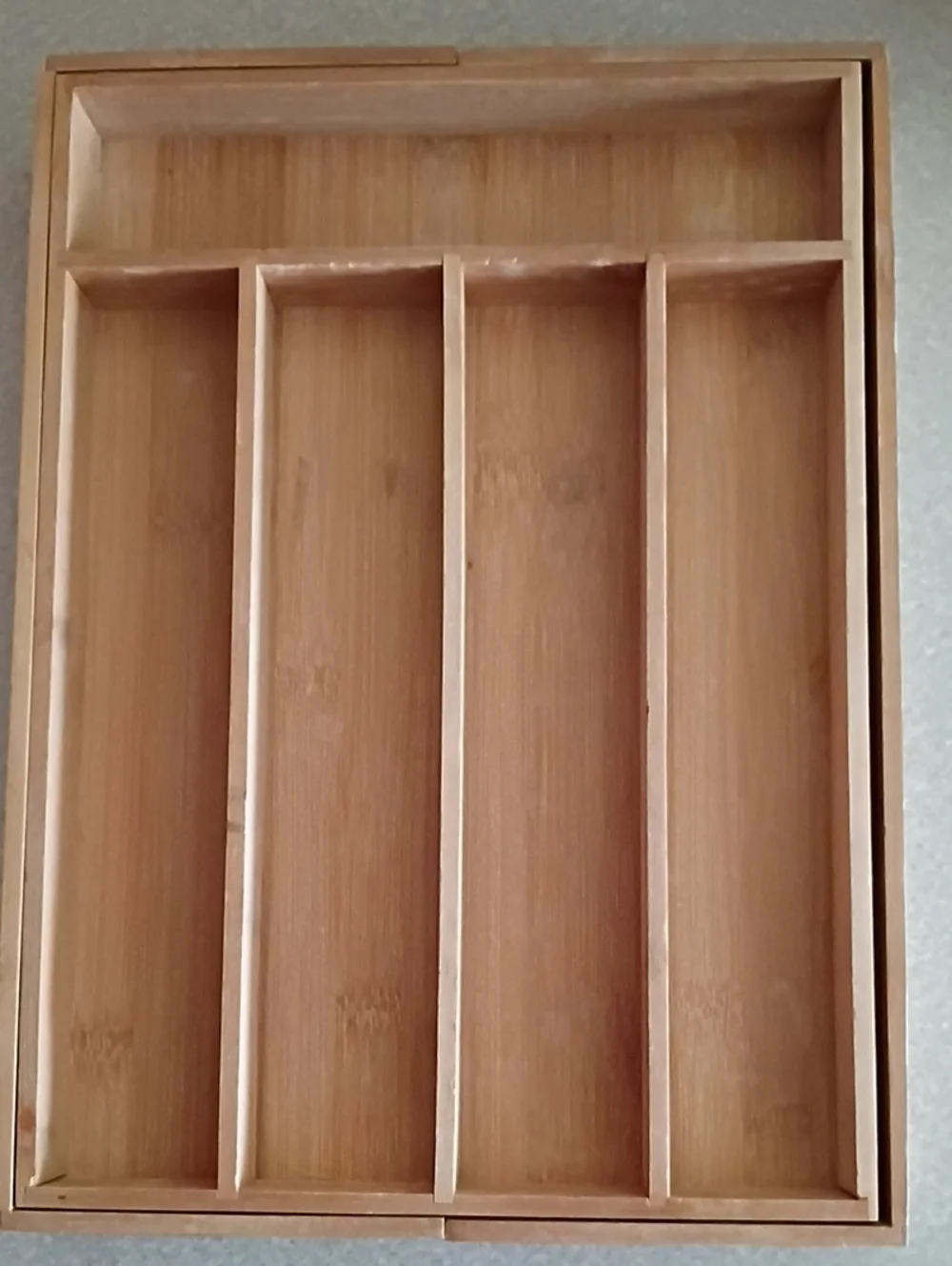 Wooden Bamboo Utensil Drawer Organizer - Natural Bamboo